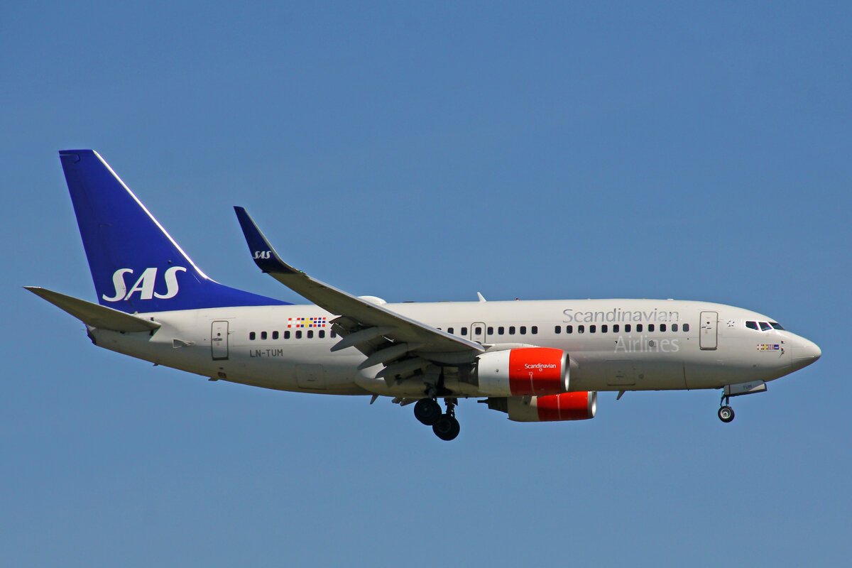 SAS Scandinavian Airline, LN-TUM, Boeing B737-705, msn: 29098/1116, 18.April 2022, ZRH Zürich, Switzerland.