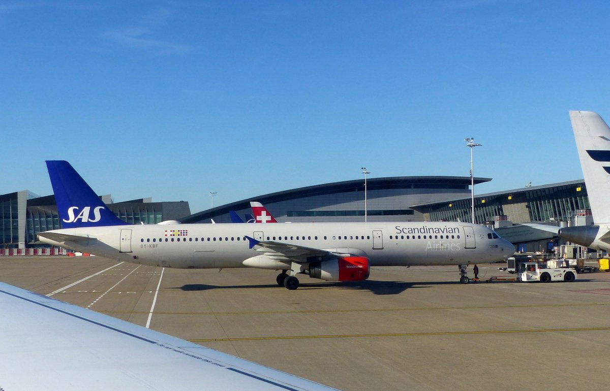 SAS Scandinavian Airlines, Airbus A 321-232, OY-KBF, Brüssel Airport (BRU), 26.2.2019