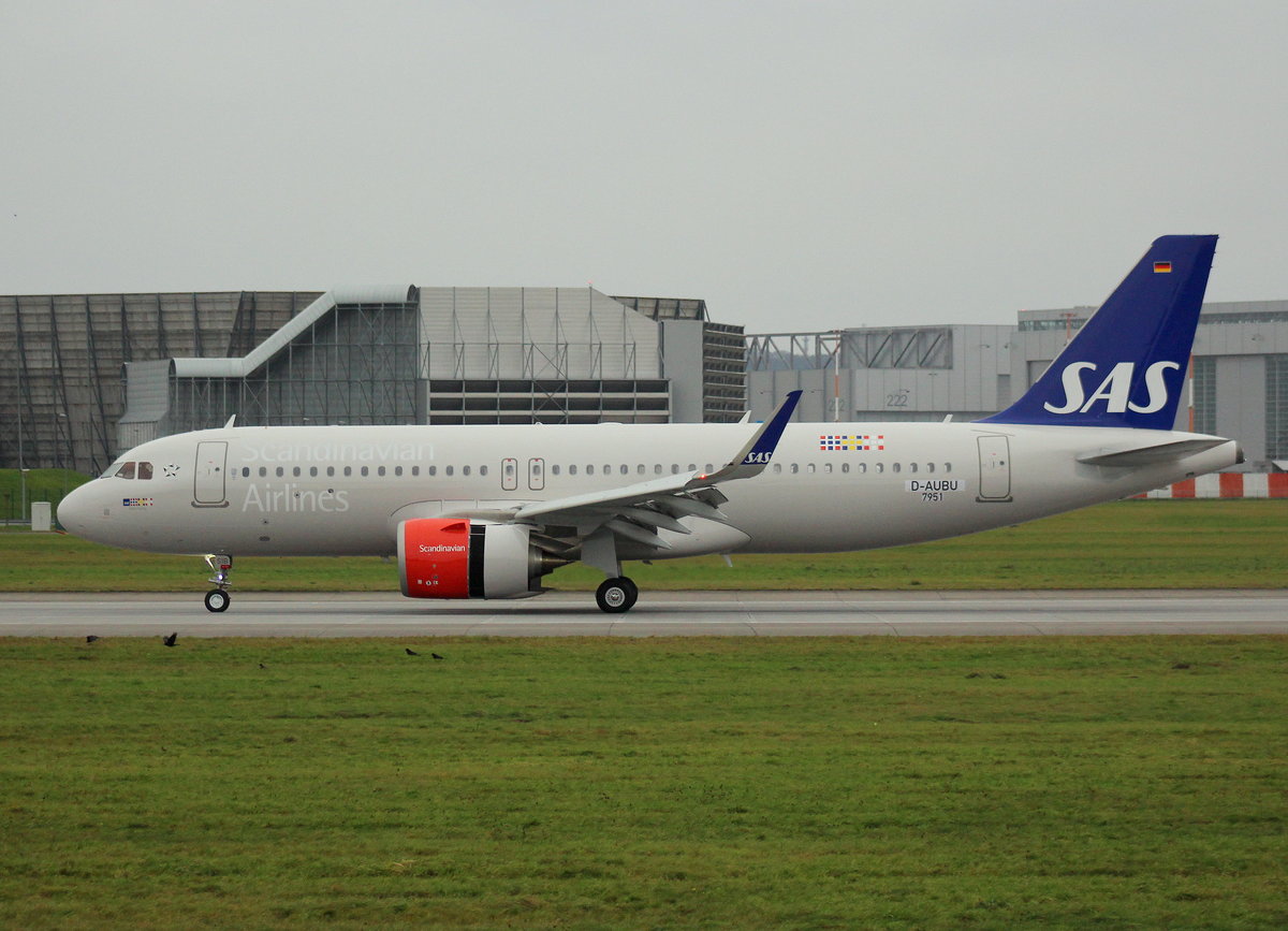SAS Scandinavian Airlines, D-AUBU, Reg.EI-SIB, MSN 7951, Airbus A 320-251N(SL), 06.12.2017, XFW-EDHI, Hamburg-Finkenwerder, Germany 