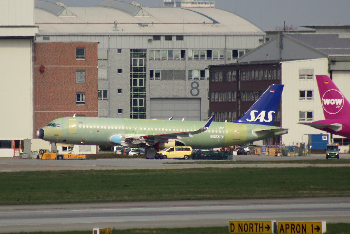 SAS Scandinavian Airlines, D-AXAD, Reg.SE-ROB, MSN 7676,Airbus A 320-251N(SL), 04.04.2017, XFW-EDHI, Hamburg-Finkenwerder, Germany 