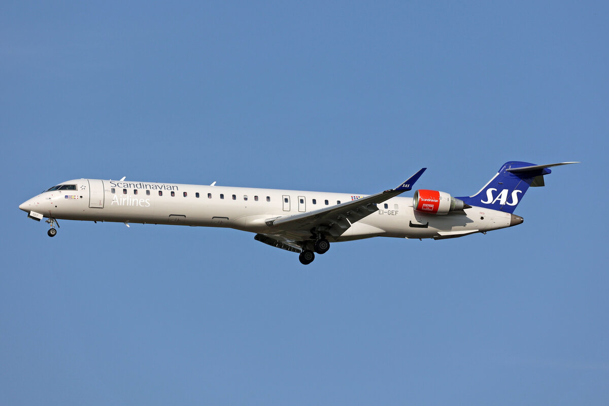SAS Scandinavian Airlines, EI-GEF, Bombardier CRJ-900LR, msn: 15244, 11.Juli 2023, MXP Milano Malpensa, Italy.