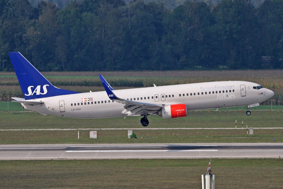 SAS Scandinavian Airlines, LN-RGD, Boeing, 737-86N wl,  Dygve Viking , MUC-EDDM, München, 05.09.2018, Germany