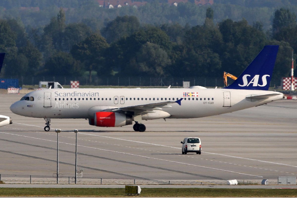 SAS Scandinavian Airlines, OY-KAR, Airbus, A 320-232,  Vermund Viking , MUC-EDDM, München, 20.08.2018, Germany