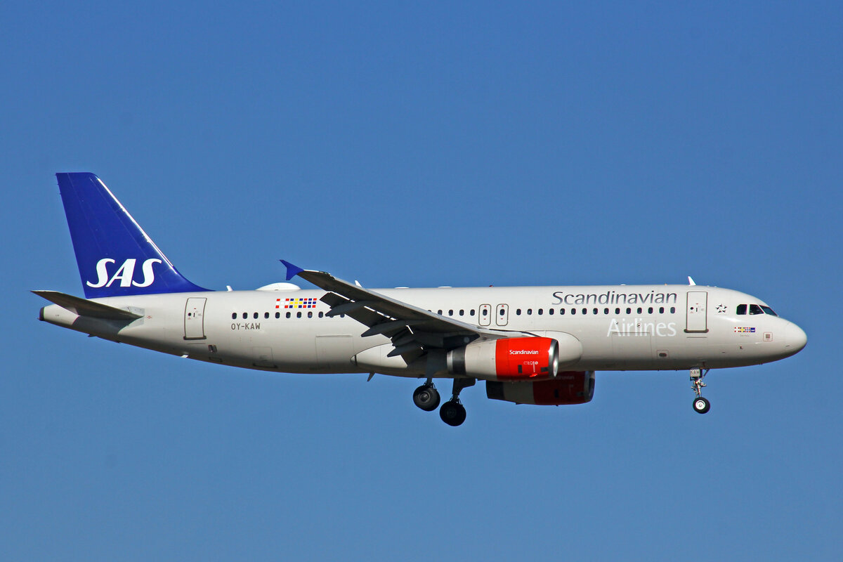 SAS Scandinavian Airlines, OY-KAW, Airbus A320-232, msn: 2817,  Tyke Viking , 27.Februar 2022, ZRH Zürich, Switzerland.
