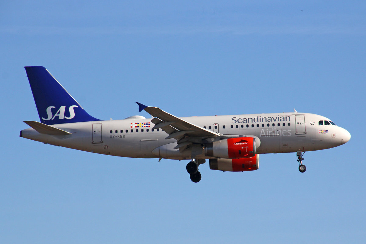 SAS Scandinavian Airlines, OY-KBR, Airbus A319-132, msn: 3231, 24.Februar 2019, ZRH Zürich, Switzerland.