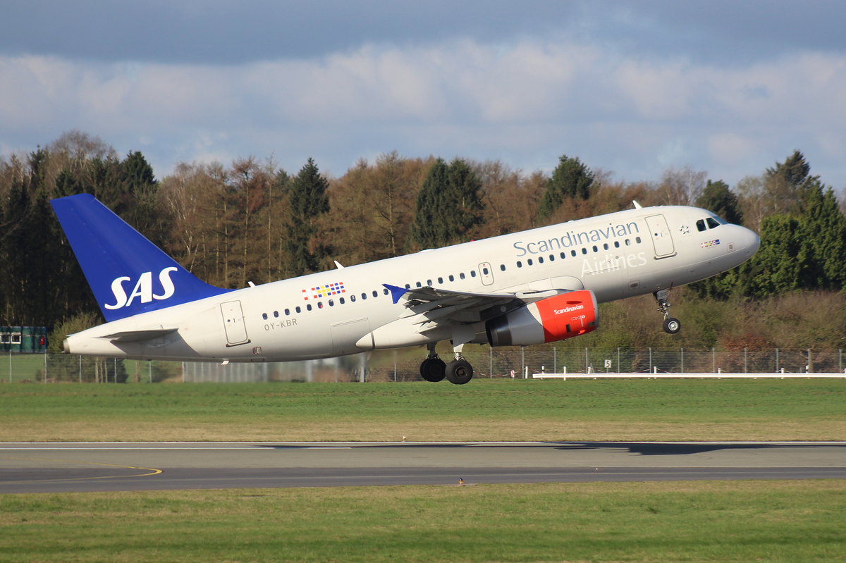 SAS Scandinavian Airlines, OY-KBR, MSN 3232,Airbus A 319-132,03.04.2017, HAM-EDDH, Hamburg, Germany (Name: Sten Viking) 