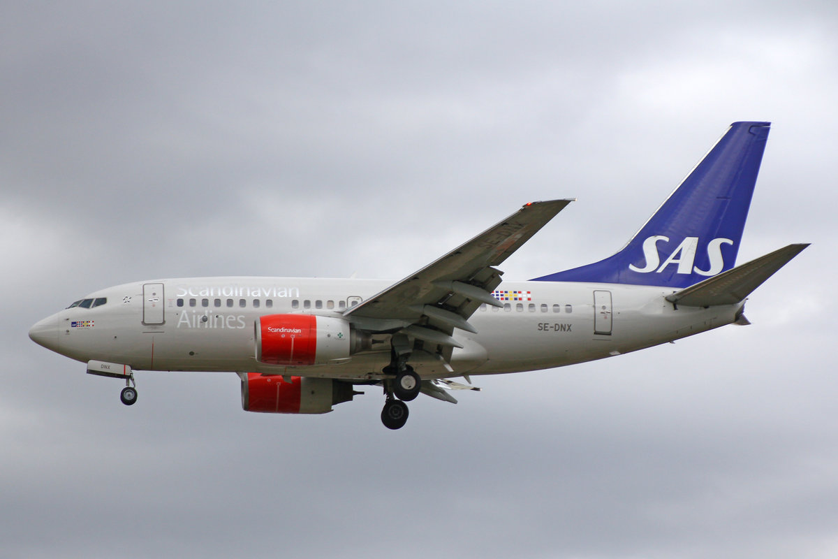 SAS Scandinavian Airlines, SE-DNX, Boeing 737-683,  Torvald Viking , 01.Juli 2016, LHR London Heathrow, United Kingdom.