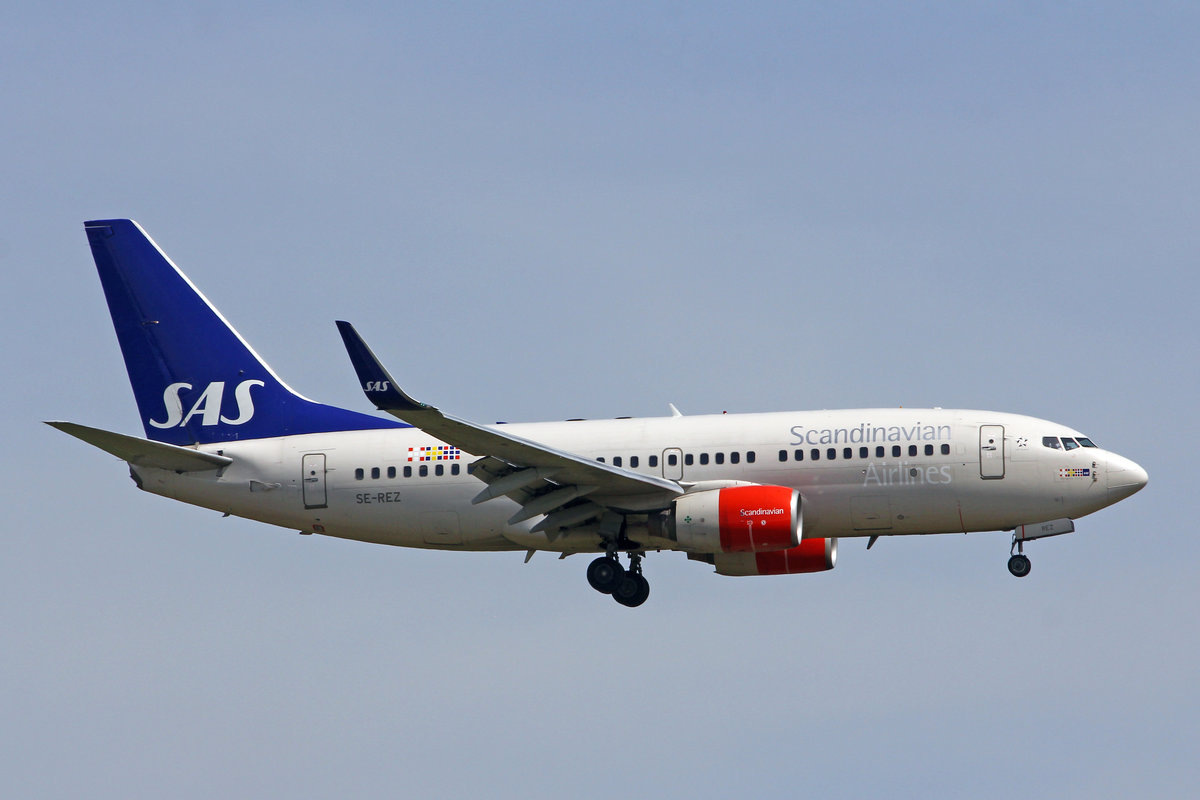 SAS Scandinavian Airlines, SE-REZ, Boeing 737-76N WL, msn: 32738/1392,  Margareta Viking ,  14.April 2018, ZRH Zürich, Switzerland.