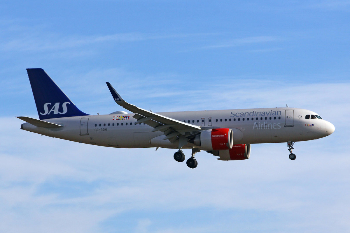 SAS Scandinavian Airlines, SE-ROM, Airbus A320-251N, msn: 8494, 22.Februar 2020, ZRH Zürich, Switzerland.