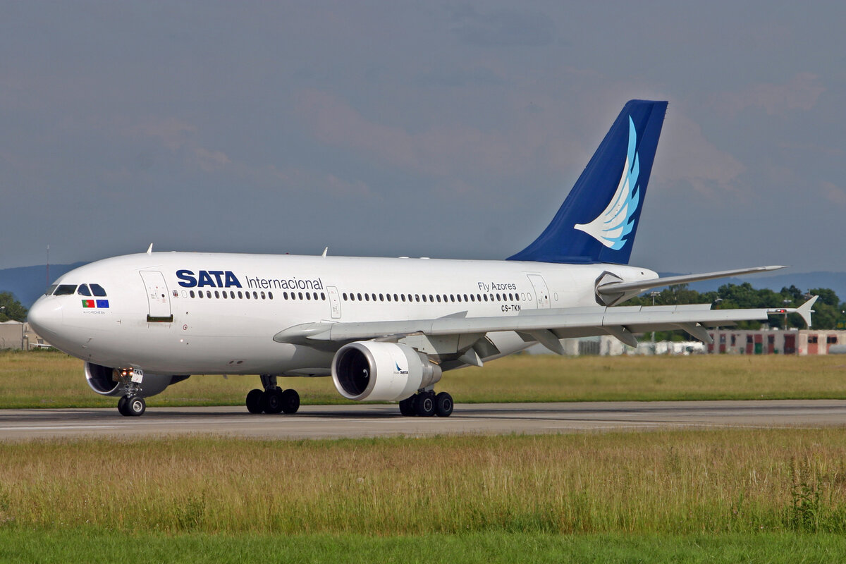 SATA Internacional, CS-TKN, Airbus A310-325, msn: 624,  Macaronesia , 14.Juni 2008, BSL Basel - Mühlhausen, Switzerland.