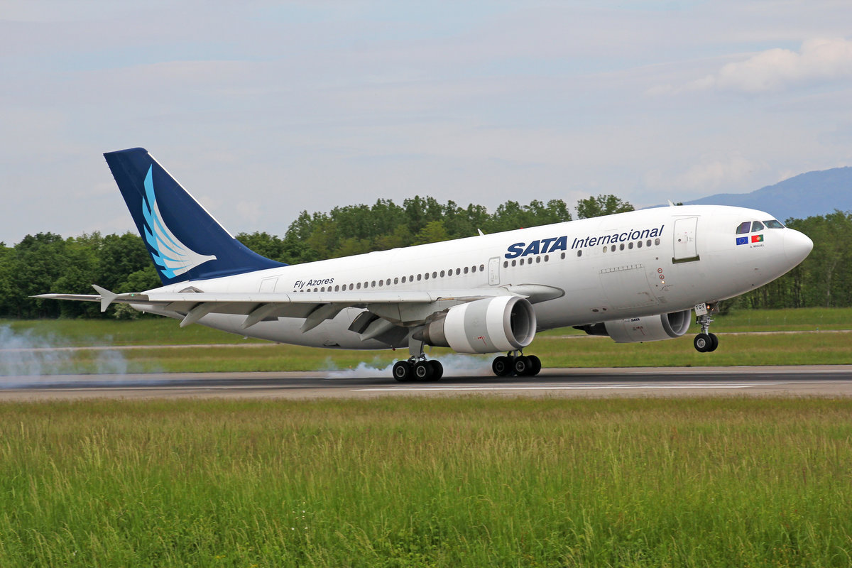 SATA International, CS-TGV, Airbus A310-304, msn: 651, 18.Mai 2016, BSL Basel, Switzerland.