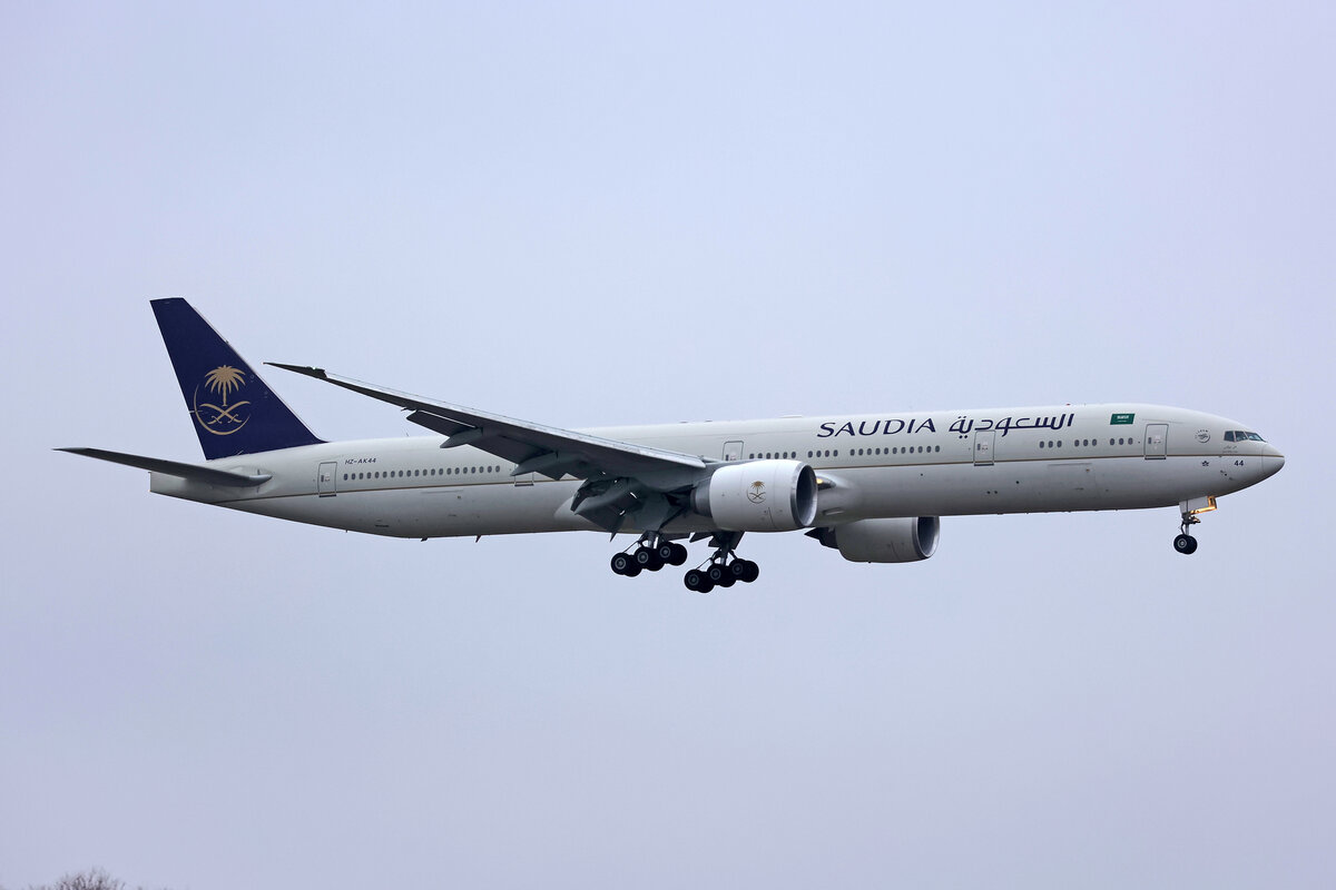 Saudi Arabian Airlines, HZ-AK44, Boeing B777-3368ER, msn: 62764/1501, 18.Januar 2026, ZRH Zürich, Switzerland.