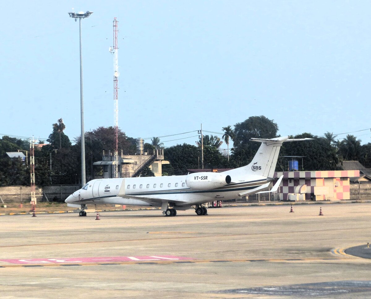 SBS Privat Jet, Embraer EMB 135J Legacy 600, VT-SSR, Koh Samui Airport (USM/TVSM), 10.4.2024