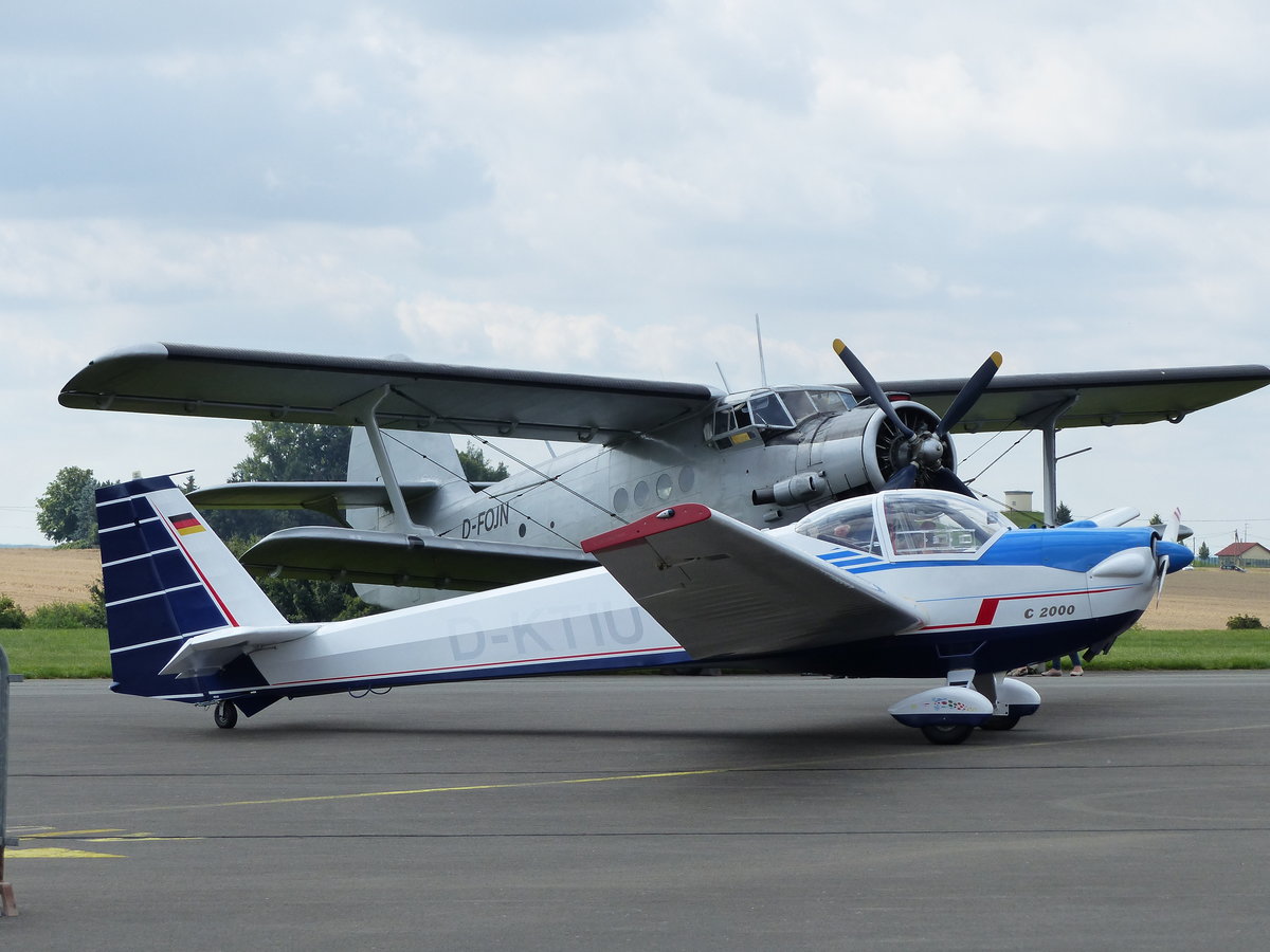 Scheibe SF-25 C Falke, D-KTIU, Flugplatz Gera (EDAJ), 14.8.2016