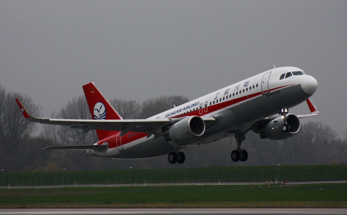 Sichuan Airlines,D-AXAF,Reg.B-1882,(c/n 6369),Airbus A320-214(SL),19.11.2014,XFW-EDHI,Hamburg-Finkenwerder,Germany