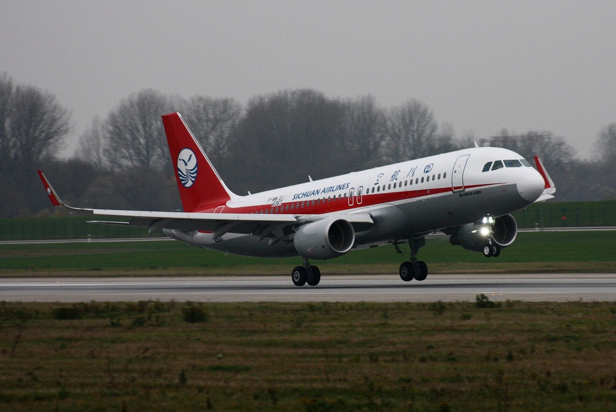 Sichuan Airlines,F-WWDJ,Reg.B-1883,(c/n 6367),Airbus A320-214(SL),19.11.2014,XFW-EDHI,Hamburg-Finkenwerder,Germany