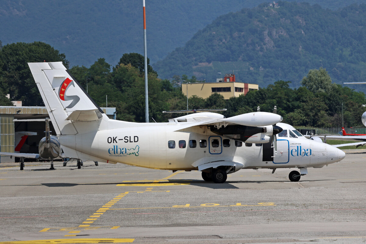Silver Air, OK-SLD, Let L-410UVP-E20 Turbolet, msn: 902503,  Isola d'Elba , 16.Juli 2023, Bissone, Tessin, Switzerland