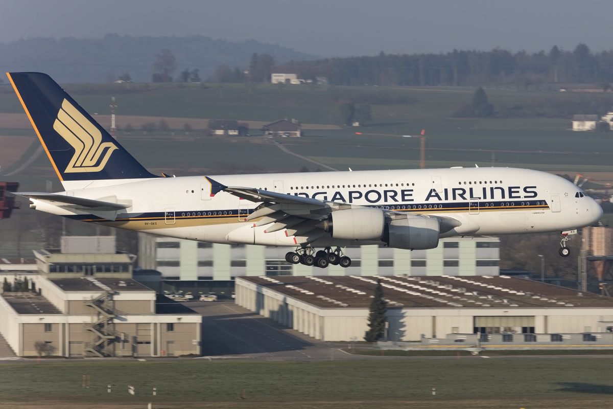 Singapore Airlines, 9V-SKS, Airbus, A380-841, 19.03.2016, ZRH, Zürich, Switzenland 



