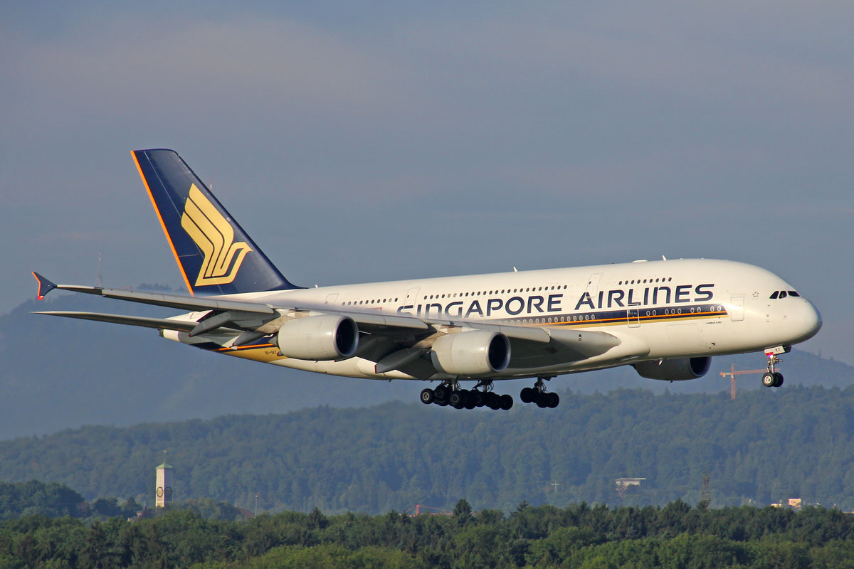 Singapore Airlines, 9V-SKT, Airbus A380-841, 29.Juli 2017, ZRH Zürich, Switzerland.