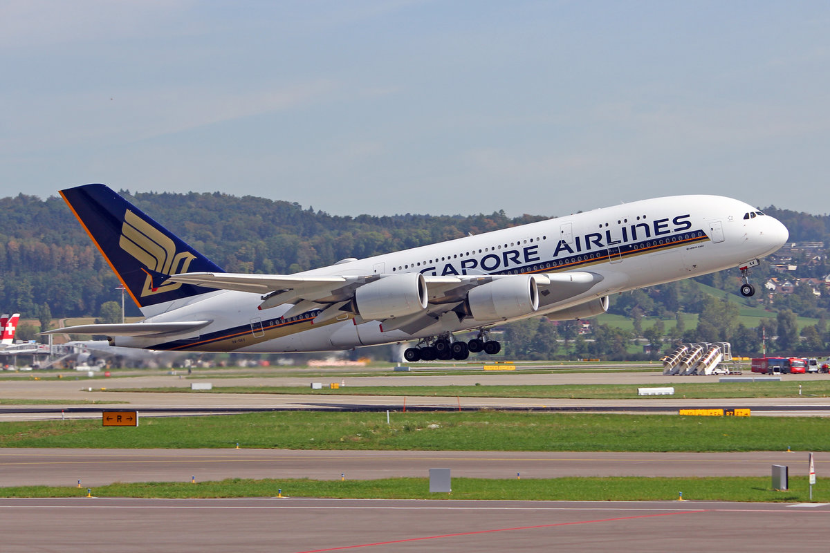 Singapore Airlines, 9V-SKV, Airbus A380-841, msn: 247, 10.September 2018, ZRH Zürich, Switzerland.