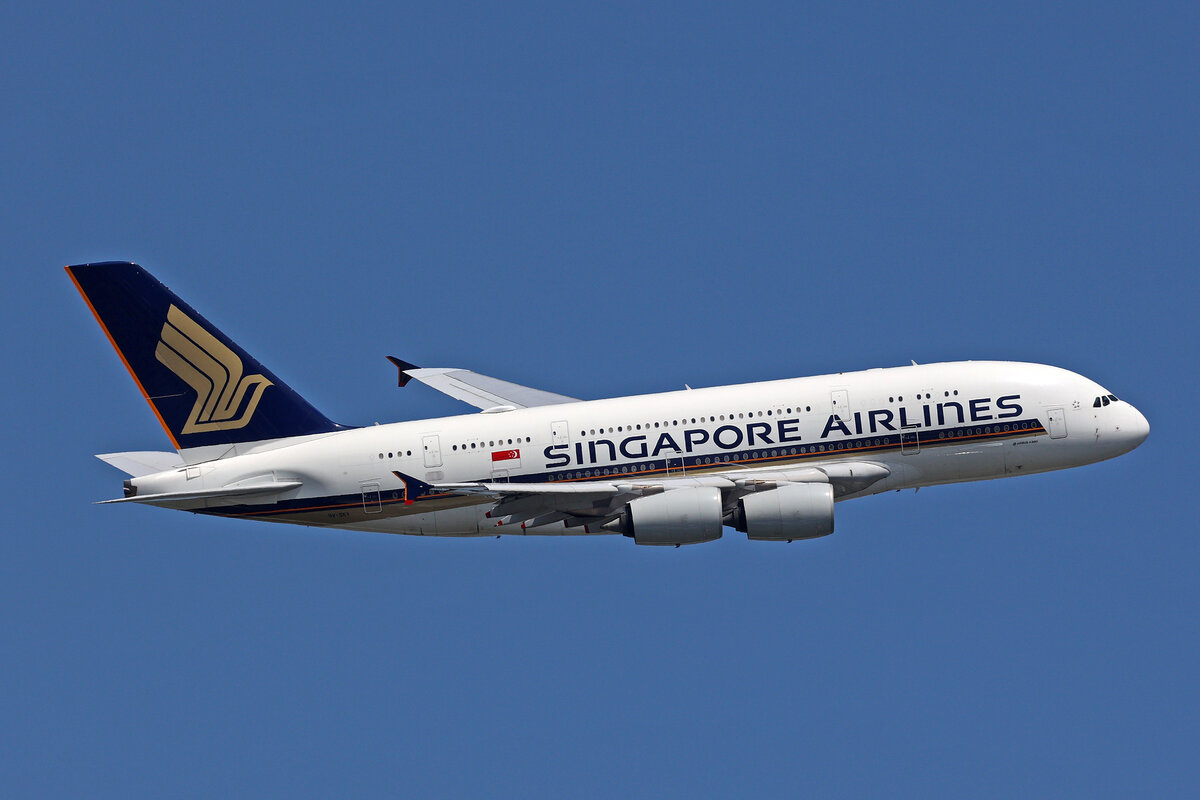 Singapore Airlines, 9V-SKY, Airbus A380-841, msn: 253, 07.Juli 2023, LHR London Heathrow, United Kingdom.