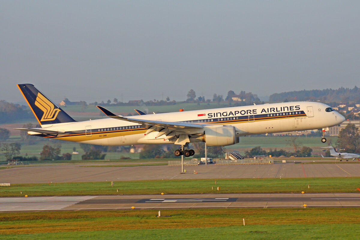 Singapore Airlines, 9V-SMB, Airbus A350-941, msn: 030, 16.Oktober 2021, ZRH Zürich, Switzerland.
