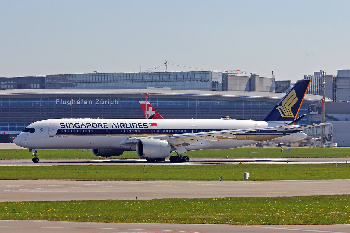 Singapore Airlines, 9V-SMU, Airbus A350-941, msn: 186, 23.April 2021, ZRH Zürich, Switzerland.