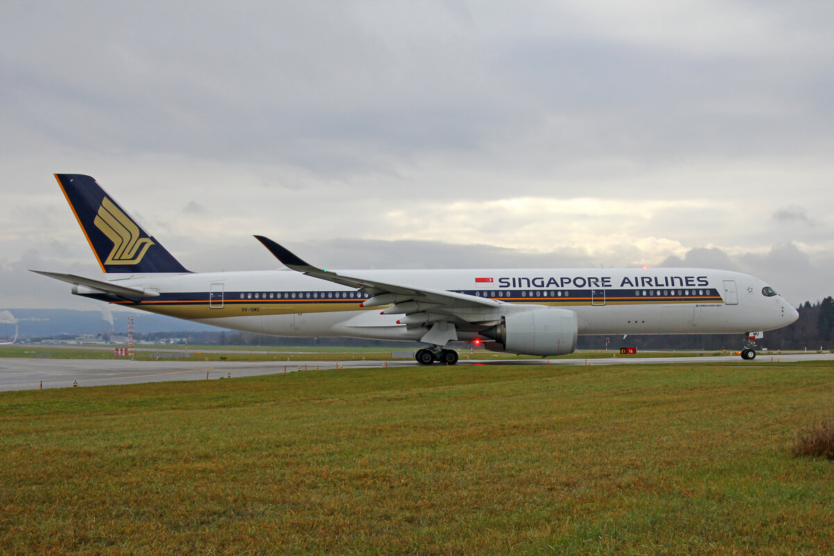 Singapore Airlines, 9V-SMU, Airbus A350-941, msn: 186, 28.November 2021, ZRH Zürich, Switzerland.