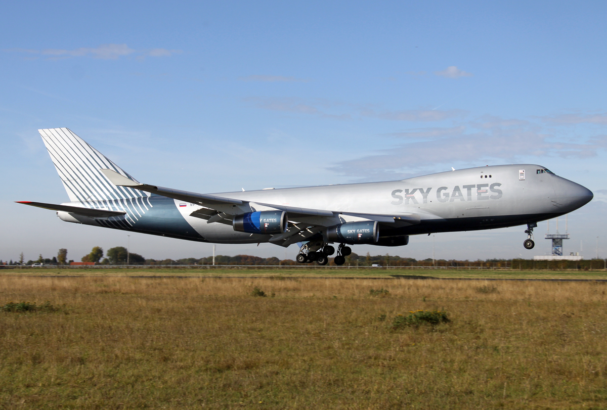 Sky Gates B747-400F VP-BCI im Anflug auf 03 in MST / EHBK / Maastricht am 30.10.2016