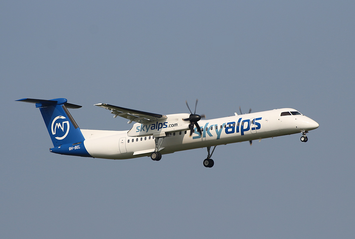 SkyAlps, DHC-8-402Q, 9H-BEL, BER, 05.09.2021