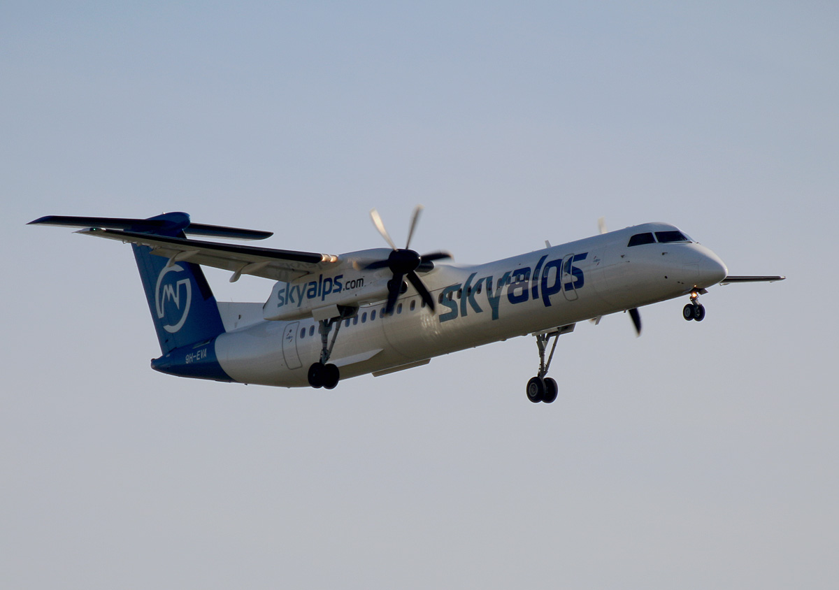 SkyAlps, DHCF-8-402Q, 9H-EVA, BER, 31.10.201´21