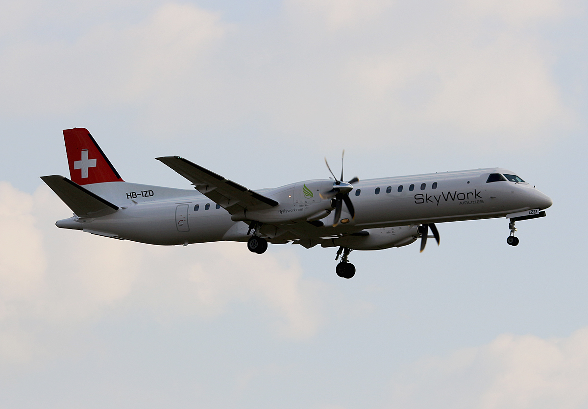 SkyWork Airlines, Saab 2000, HB-IZD, TXL, 23.09.2016