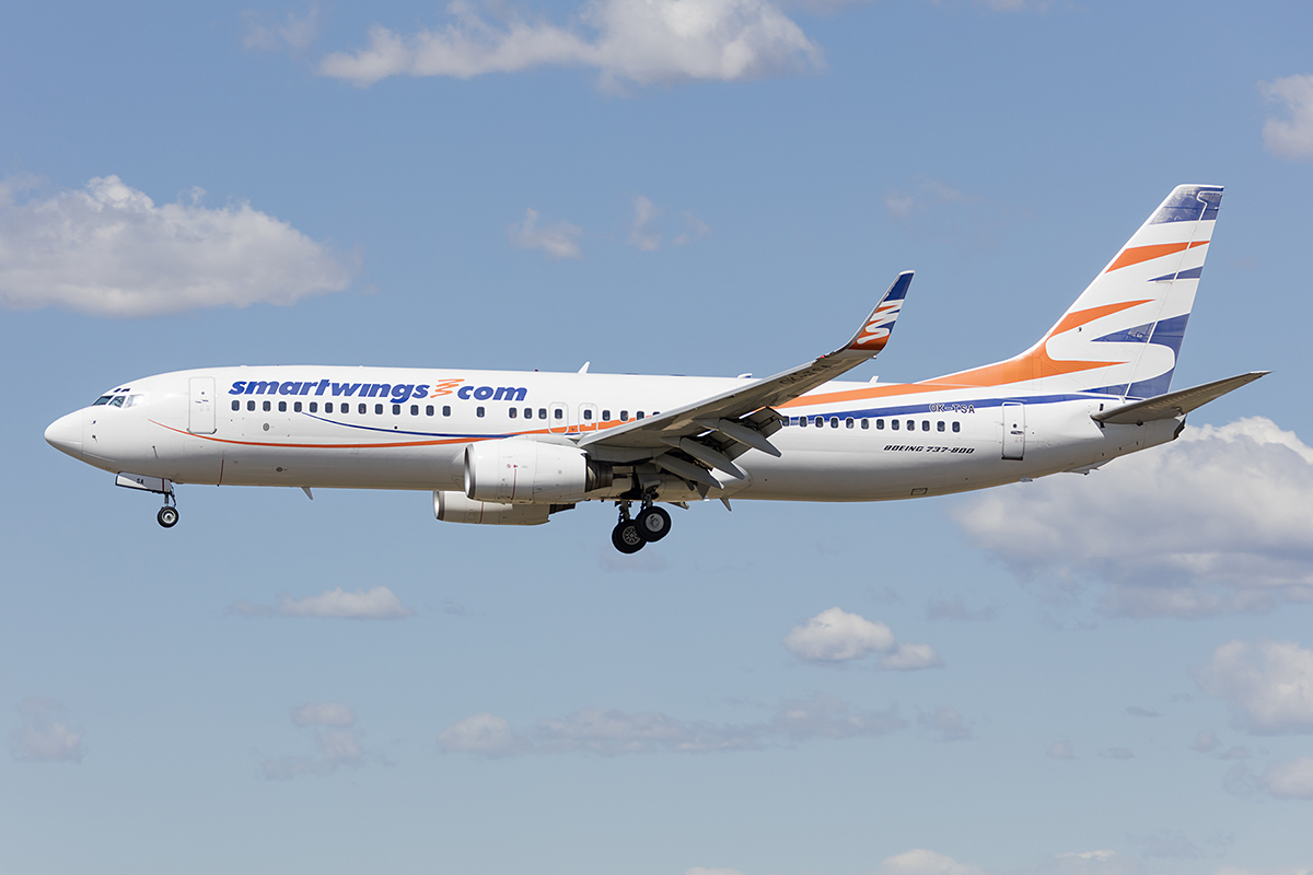 Smart Wings, OK-TSA, Boeing, B737-8S3, 10.09.2017, BCN, Barcelona, Spain 


