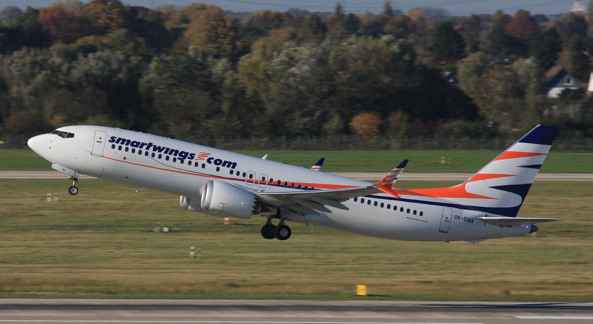 Smartwings, Boeing 737 MAX 8, OK-SWA, Dusseldorf International Airport(DUS), 24.10.2021