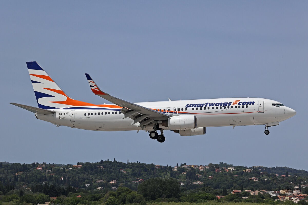 SmartWings, OK-TVY, Boeing B737-8Q8, msn: 30724/2286, 24.Mai 2025, CFU Corfu, Greece.