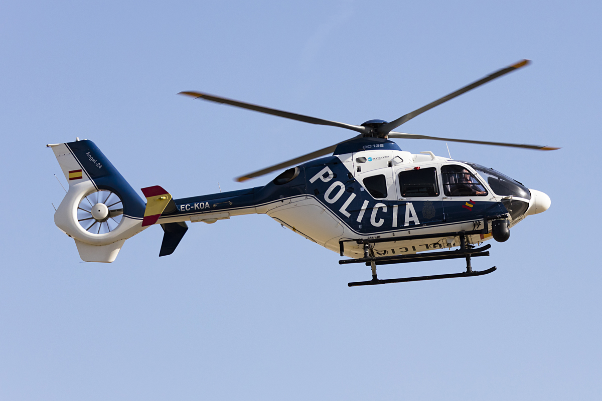 Spain - Policia, EC-KOA, Eurocopter, EC-135P-2+, 28.10.2016, AGP, Malaga, Spain 


