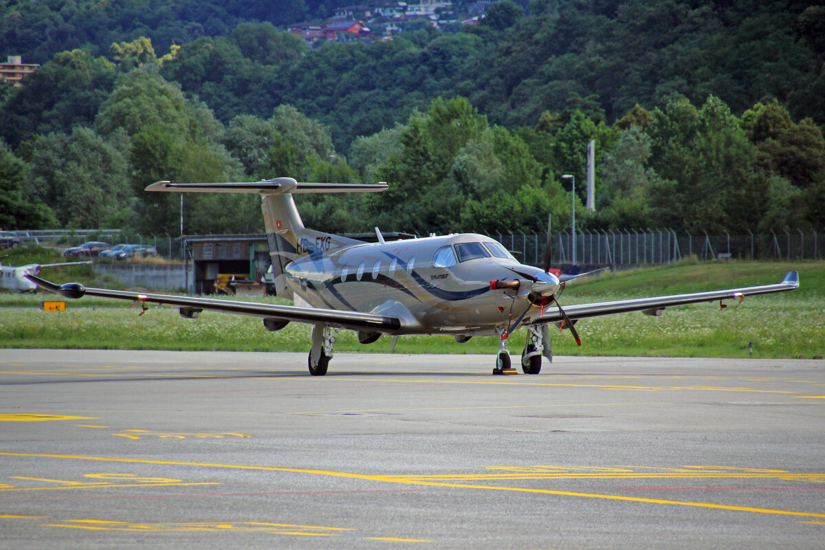 ST.X, HB-FXG, Pilatus PC-12/47E, msn: 1791, 30.Juni 2021, LUG Lugano, Switzerland.
