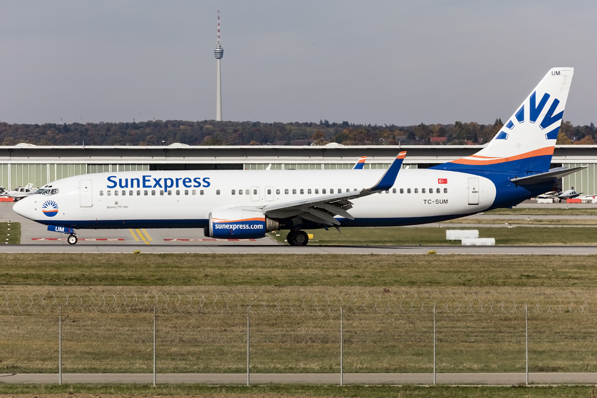 Sun Express, TC-SUM, Boeing, B737-85F, 24.10.2015, STR, Stuttgart, Germany 



