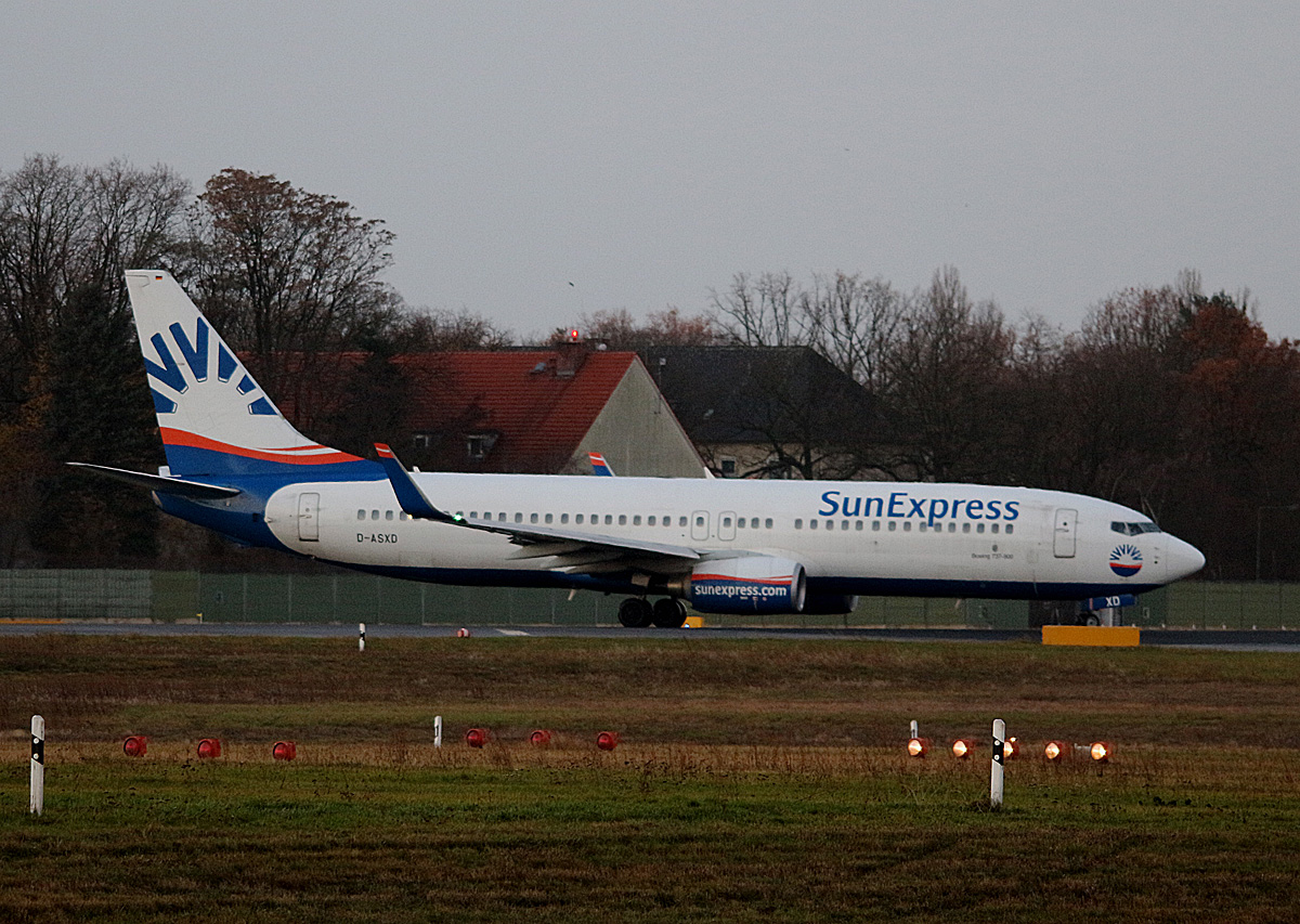 SunExpress Germany, Boeing B 737-8AS, D-ASXD, TXL, 27.11.2016