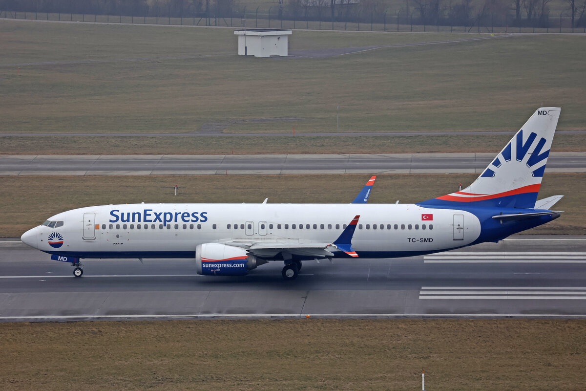 SunExpress, TC-SMD, Boeing B737-8MAX, msn: 63605/8148, 23.Januar 2026, ZRH Zürich, Switzerland.