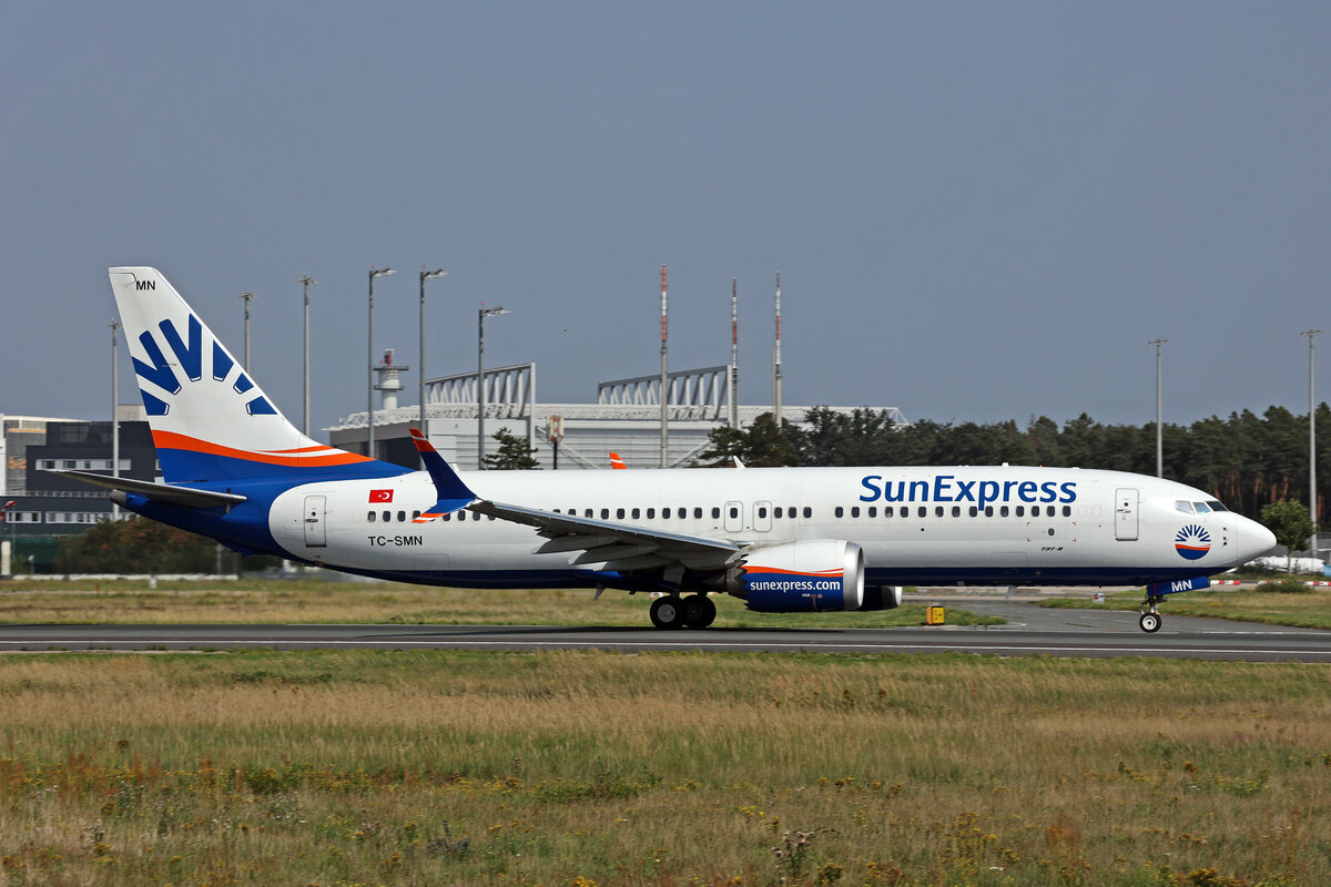SunExpress, TC-SMN, Boeing B737-8MAX , msn: 61338/8780, 14.August 2025, FRA Frankfurt, Germany.