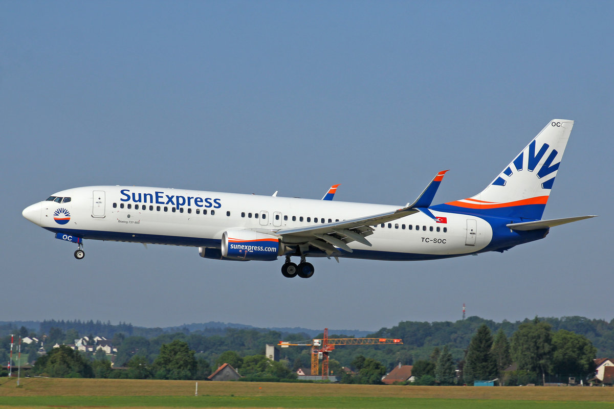 SunExpress, TC-SOC, Boeing B737-8HC, msn: 61333/6309, 24.Juli 2019, ZRH Zürich, Switzerland.