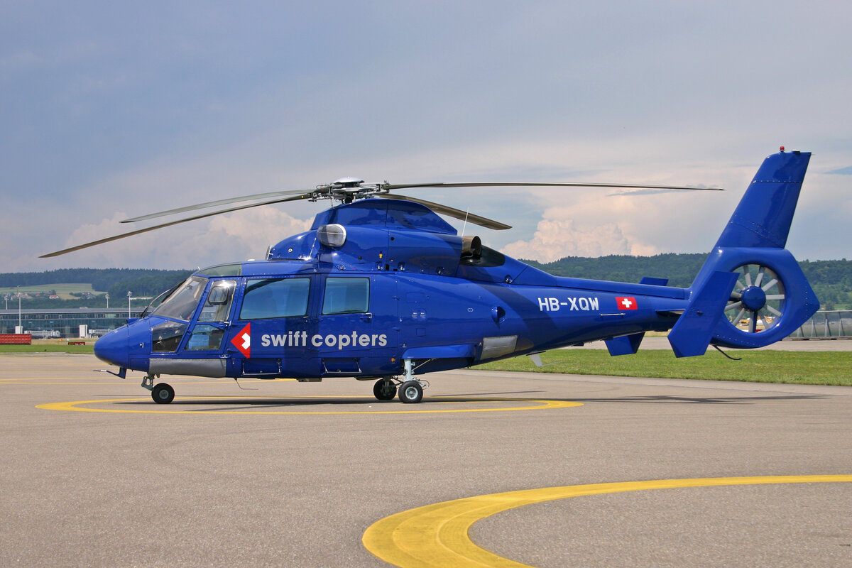 Swift Copters, HB-XQW, Aerospatiale AS-365N2 Dauphin 2, msn: 6350, 22.Juni 2008, ZRH Zürich, Switzerland.