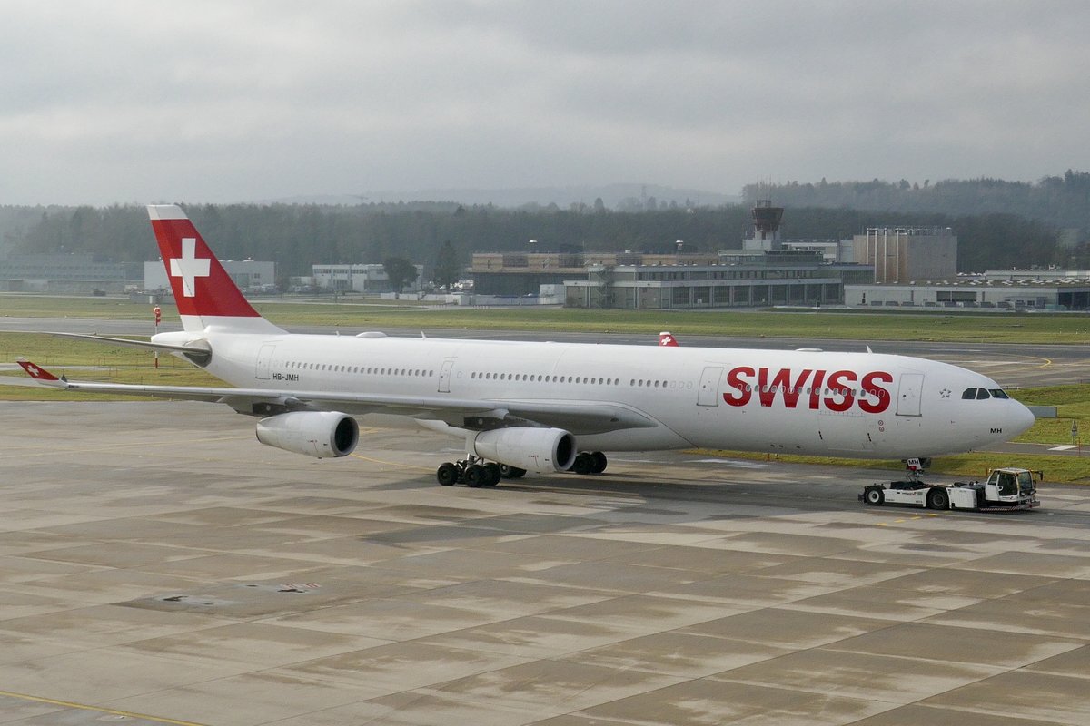 Swiss, A340-300, HB-JMH, 28.12.19, Zürich