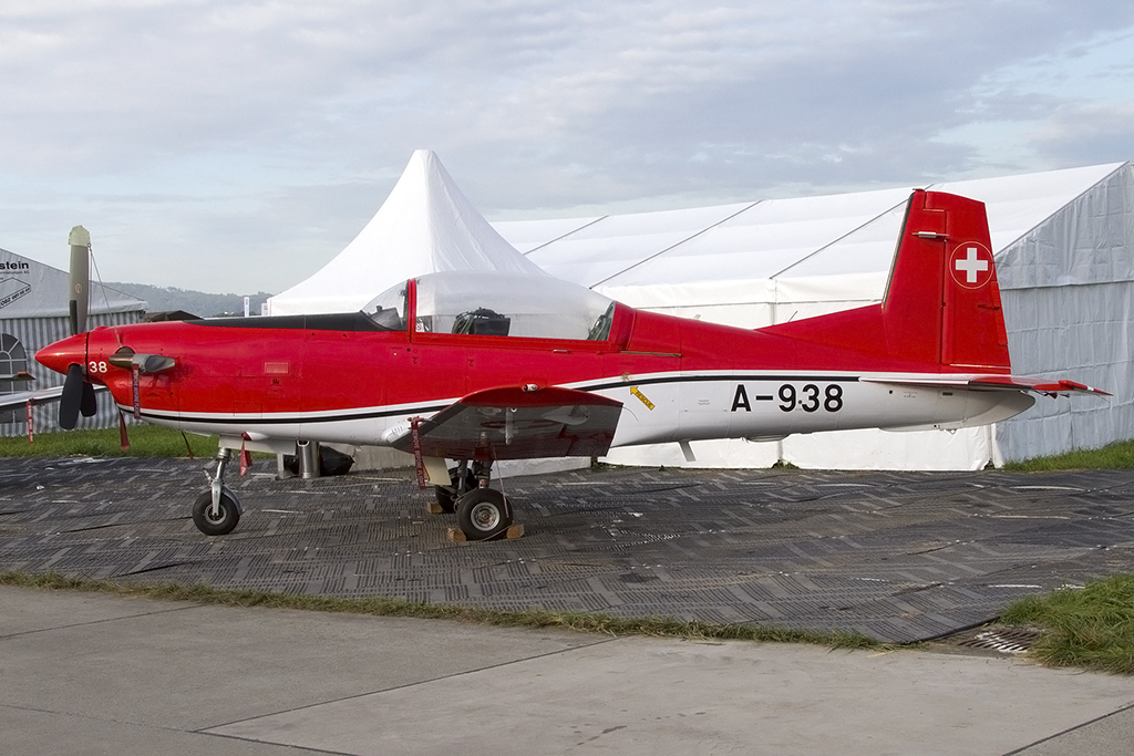 Swiss Air Force, A-938, Pilatus, PC-7, 29.08.2014, LSMP, Payerne, Switzerland 


