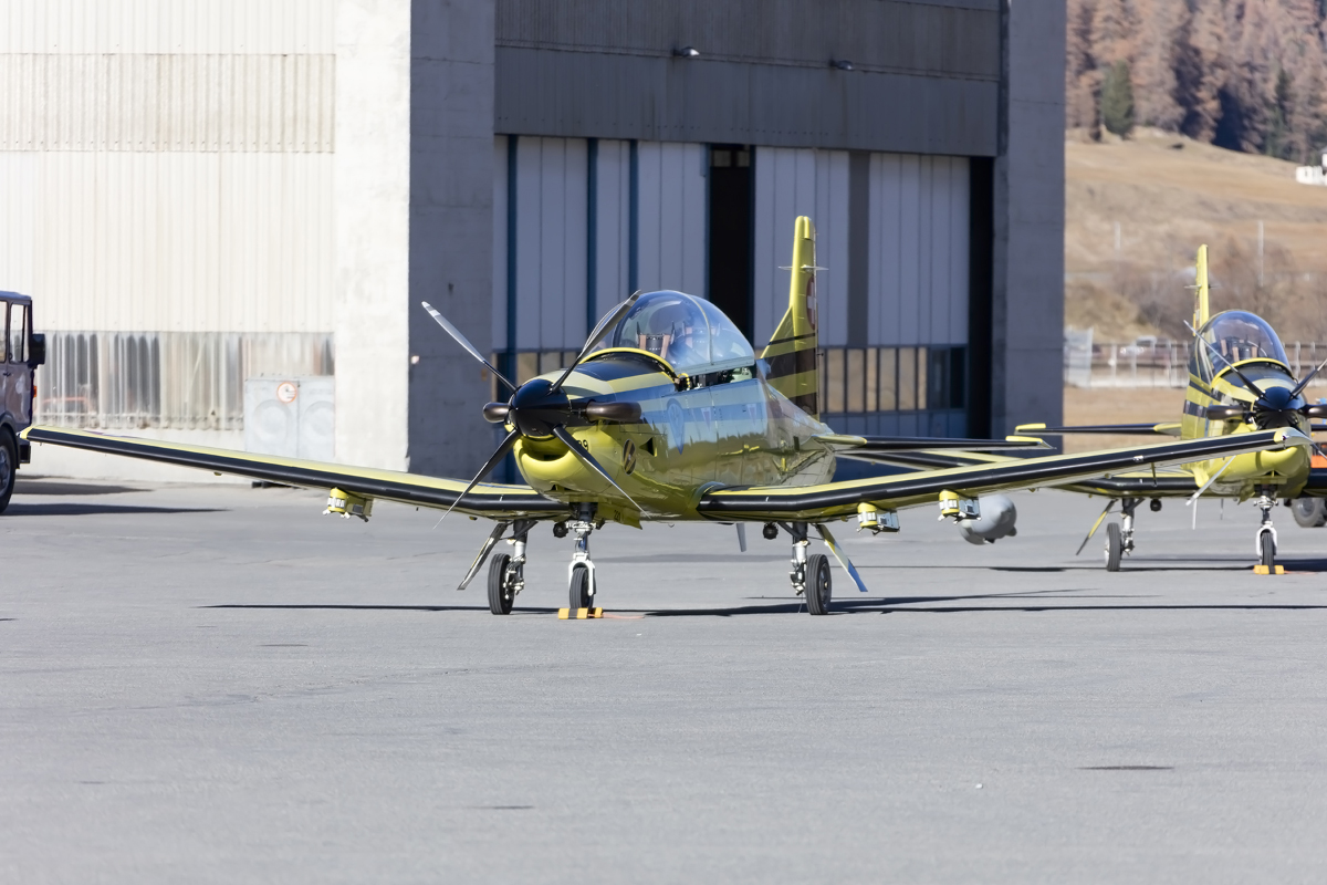 Swiss Air Force, C-409, Pilatus, PC-9, 11.11.2015, SMV, Samedan, Switzerland 



