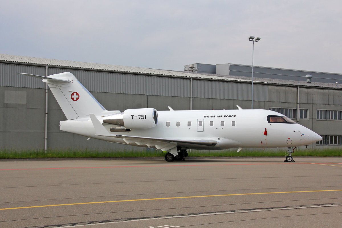 SWISS Air Force, T-751, Bombardier Challenger 604, msn: 5530, 25.Mai 2019, ZRH Zürich, Switzerland.