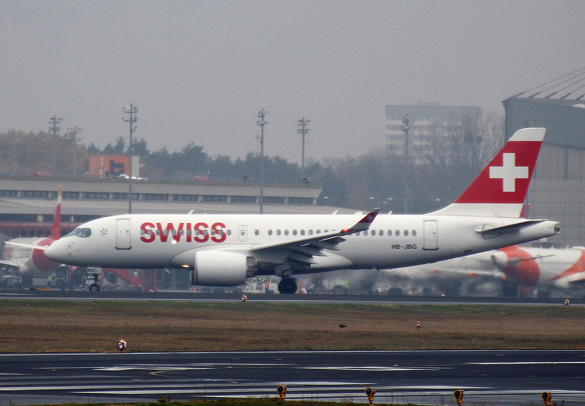 Swiss, Airbus A 220-100, HB-JBG, TXL, 11.11.2018