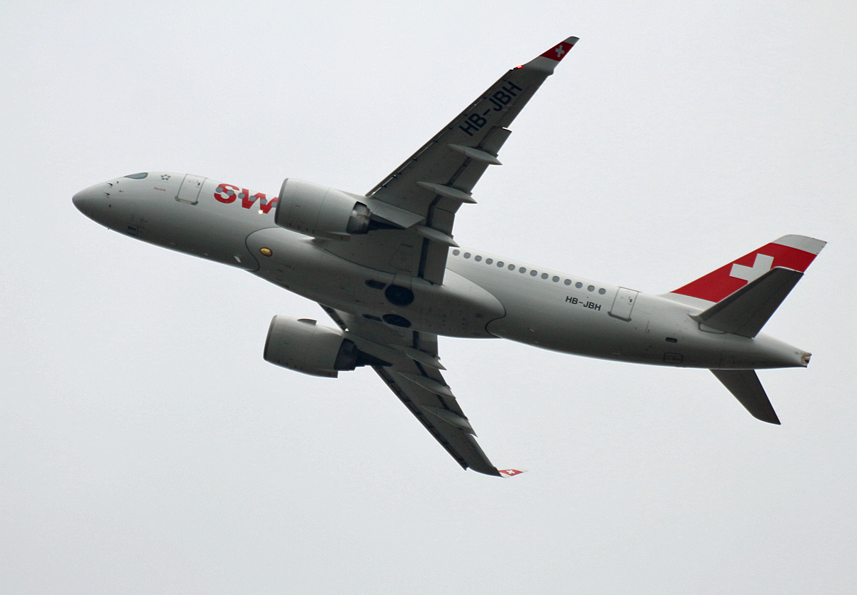 Swiss, Airbus A 220-100, HB-JBH, TXL, 11.11.2018