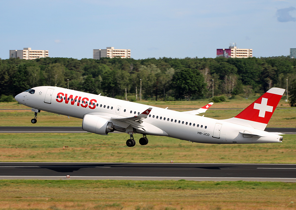 Swiss, Airbus A 220-300, HB-JCD, TXL, 08.06.2019